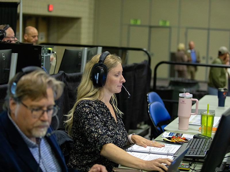 Basin Electric staff working at the Annual Meeting