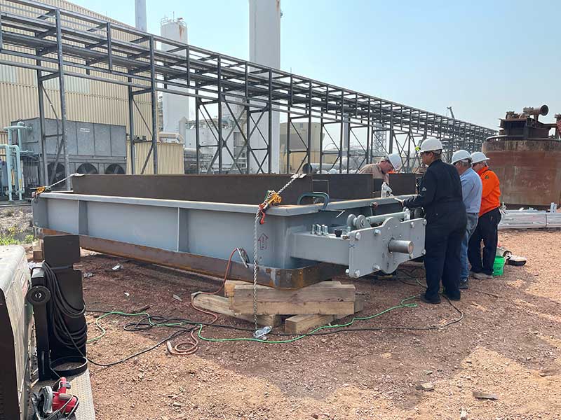 People working at industrial site