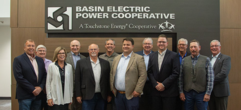 Resolutions committee standing together at Basin Electric headquarters