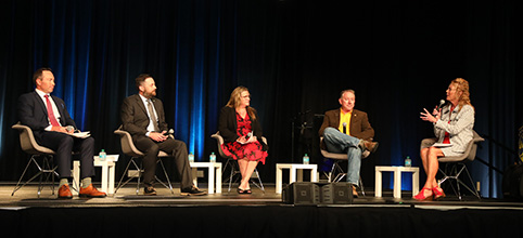 Panel on stage