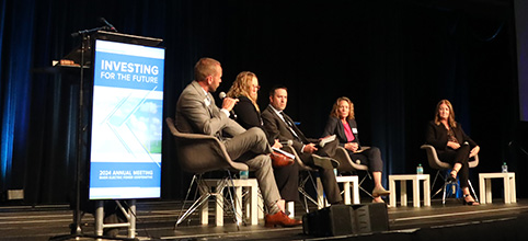 Panel on stage