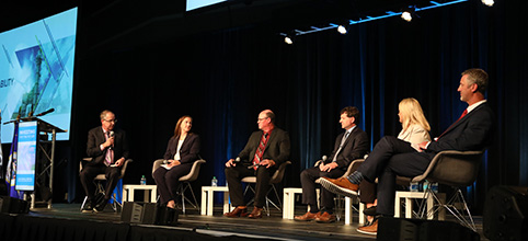 Panel on stage