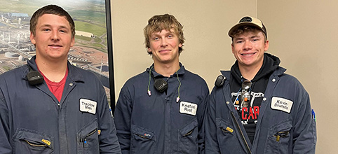 Interns and supervisors outside Dakota Gas